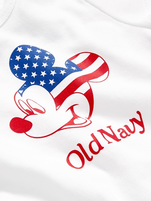 Image number 4 showing, Old Navy x Disney© Mickey Mouse Flag Logo-Graphic Bodysuit for Baby