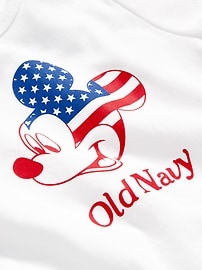 Image number 4 showing, Old Navy x Disney© Mickey Mouse Flag Logo-Graphic Bodysuit for Baby