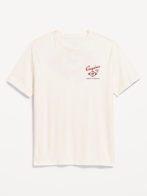 Crew-Neck Graphic T-Shirt - Sea Salt