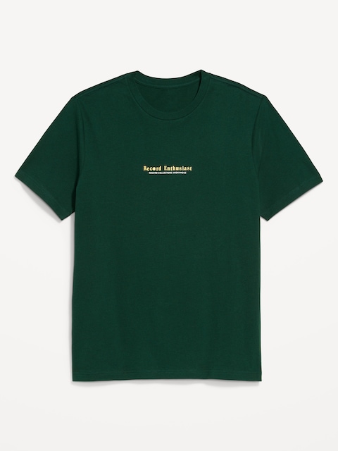 Crew-Neck Graphic T-Shirt - Dark Green