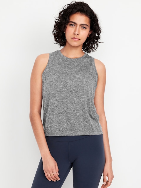 Fluid Seamless Loose Tank Top - New Heather Gray