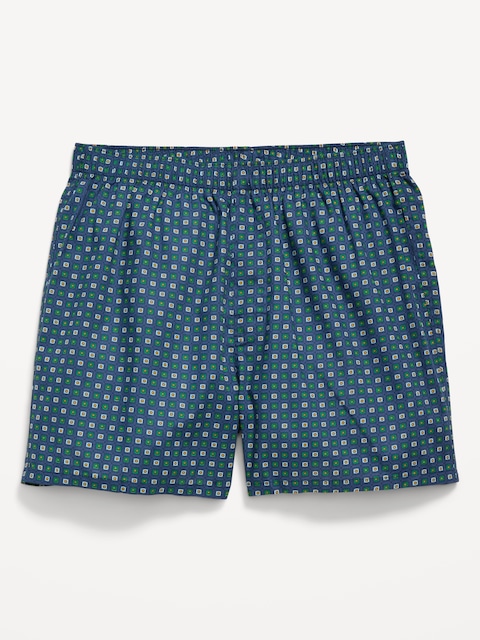 Printed Boxer Shorts - Tile Blue