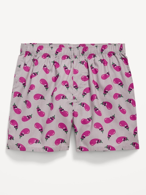 Printed Boxer Shorts - Roasted Eggplant