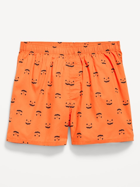 Printed Boxer Shorts - Pumpkin