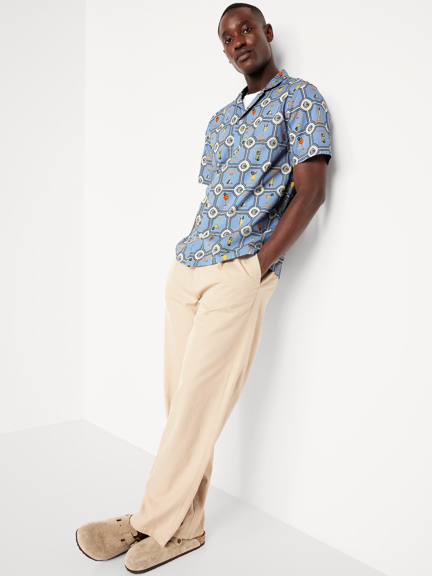 Short-Sleeve Printed Camp Shirt