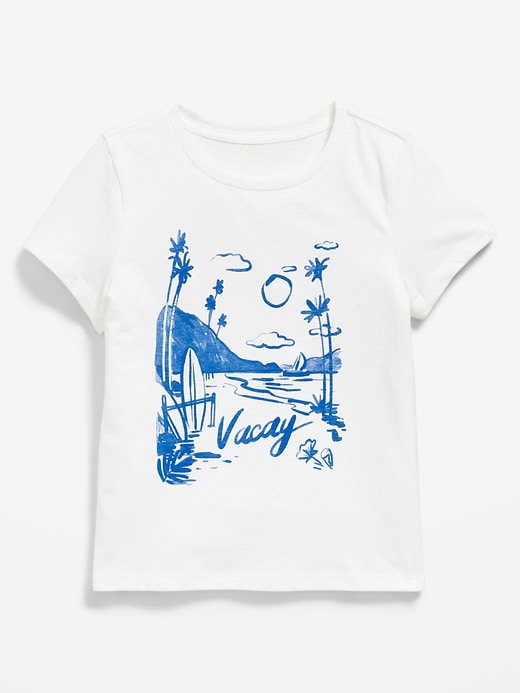 Image number 1 showing, Short-Sleeve Graphic T-Shirt for Girls