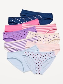 Image number 1 showing, Bikini Underwear 10-Pack for Girls