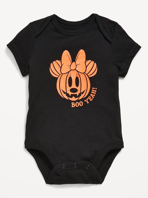 Disney© Pumpkin Unisex Graphic Bodysuit for Baby - Pumpkin Minnie Mouse (Match The Fam)