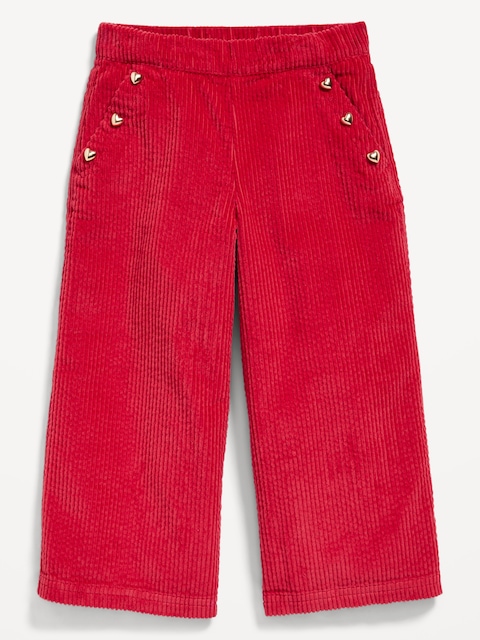 Pull-On Wide-Leg Corduroy Pants for Toddler Girls