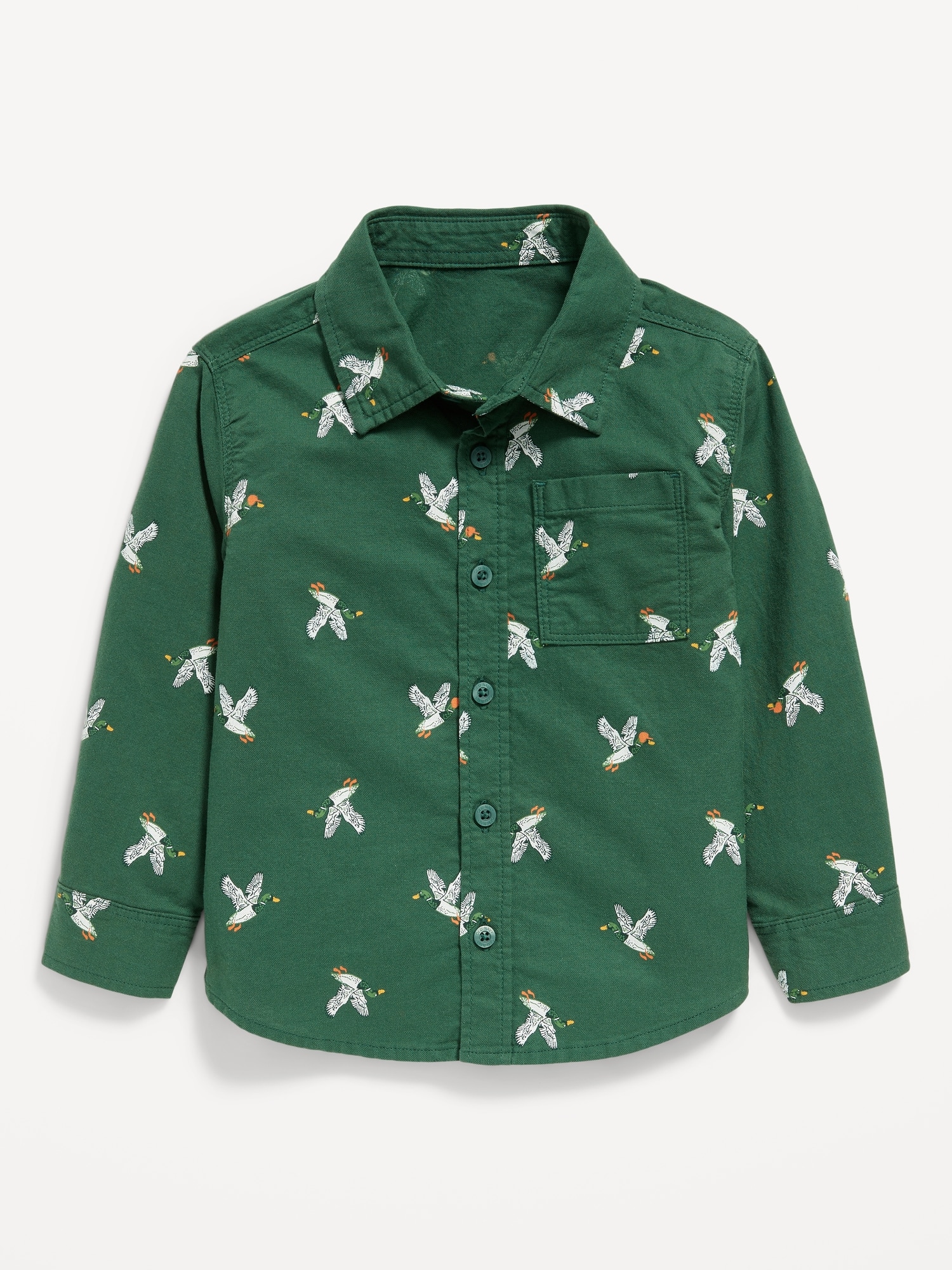 Printed Long-Sleeve Oxford Shirt for Toddler Boys
