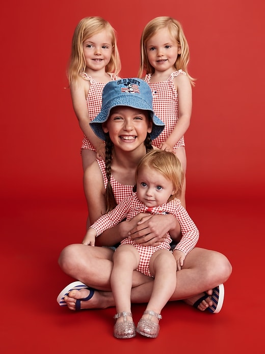 Image number 5 showing, Old Navy x Disney© Minnie Mouse Zip-Front Rashguard One-Piece Swimsuit for Baby