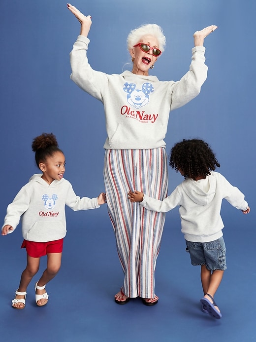 Image number 5 showing, Old Navy x Disney© Mickey Mouse Gender-Neutral Logo-Graphic Flag Hoodie for Kids