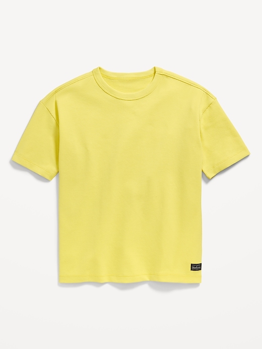Image number 1 showing, Oversized Short-Sleeve Textured T-Shirt for Boys