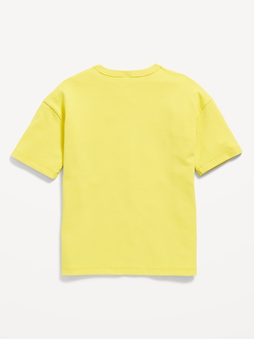 Image number 3 showing, Oversized Short-Sleeve Textured T-Shirt for Boys