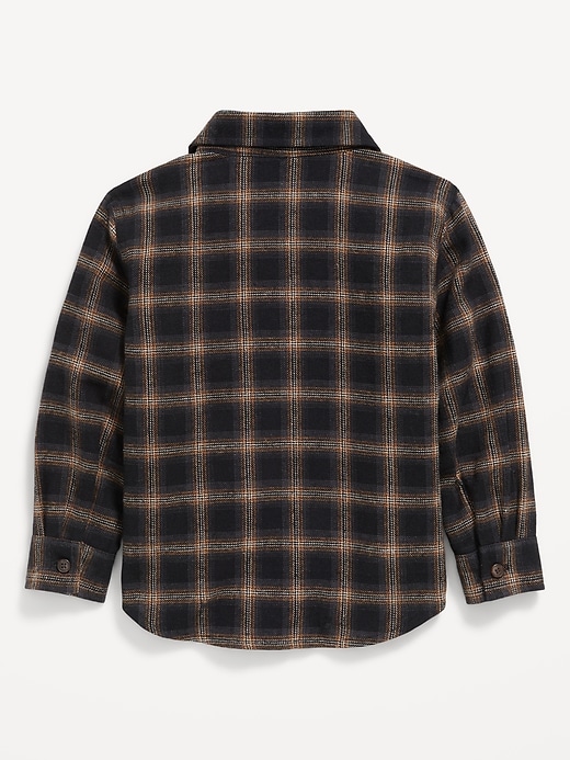 Image number 2 showing, Long-Sleeve Plaid Flannel Pocket Shirt for Toddler Boys