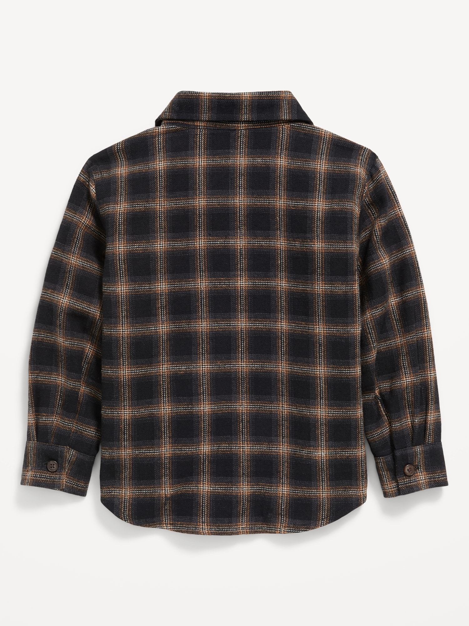 Long-Sleeve Plaid Flannel Pocket Shirt for Toddler Boys