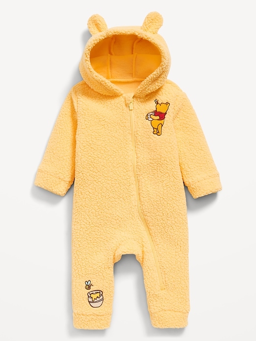 Image number 1 showing, Disney© Winnie the Pooh Sherpa Hooded One-Piece for Baby