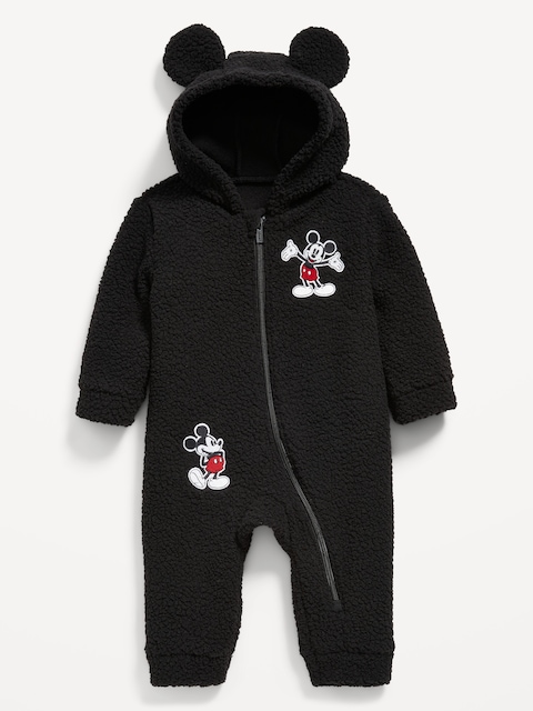 Disney© Mickey Mouse Sherpa Hooded One-Piece for Baby
