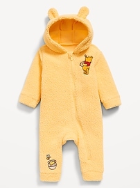 Image number 1 showing, Disney© Winnie the Pooh Sherpa Hooded One-Piece for Baby