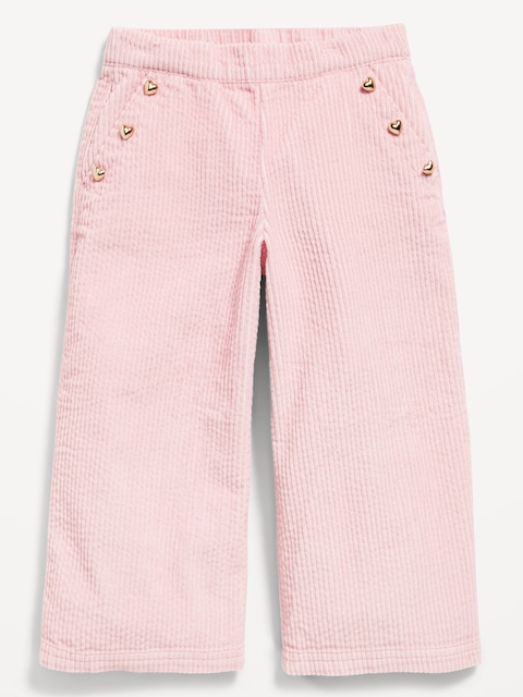 Pull-On Wide-Leg Corduroy Pants for Toddler Girls
