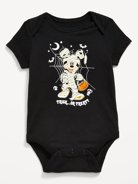 Disney© Short-Sleeve Unisex Graphic Bodysuit for Baby - Mickey Mouse Mummy (Match The Fam)