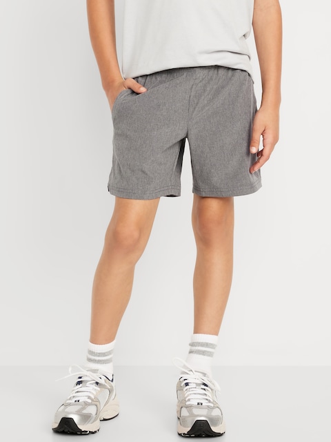 Above Knee StretchTech Shorts for Boys - Gray