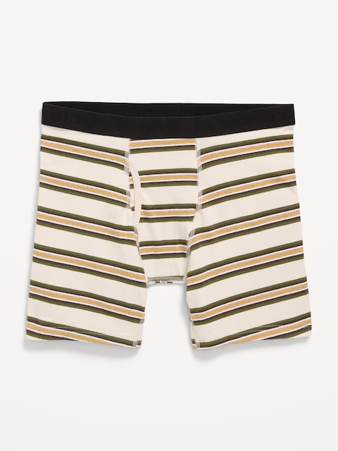 Soft-Washed Boxer Briefs -- 6.25-inch inseam - Sand Stripe