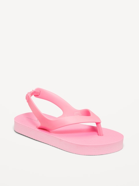 Flip-Flop Sandals for Toddler Girls (Partially Plant-Based) - Anemone Pink