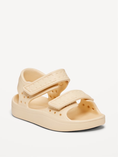 Unisex Double-Strap Sandals for Toddler (Partially Plant-Based) - Cool Almond