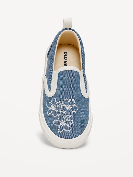 Image number 2 showing, Canvas Slip-On Sneakers for Toddler Girls