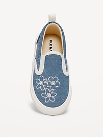 Image number 2 showing, Canvas Slip-On Sneakers for Toddler Girls