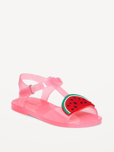 Jelly T-Strap Sandals for Toddler Girls - Watermelon