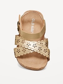 Image number 2 showing, Perforated Faux-Leather Sandals for Baby