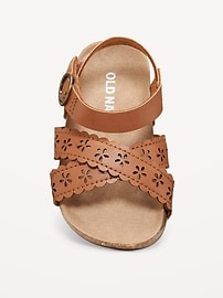 Image number 2 showing, Perforated Faux-Leather Sandals for Baby