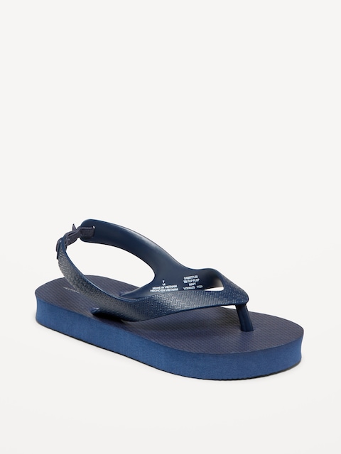 Flip-Flop Sandals for Toddler Boys (Partially Plant-Based) - Navy Blue
