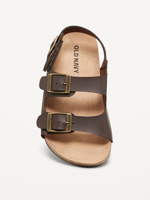 Image number 2 showing, Faux-Leather Double-Strap Sandals for Toddler Boys