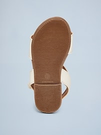 Image number 4 showing, Faux-Leather Perforated Sandals for Toddler Girls