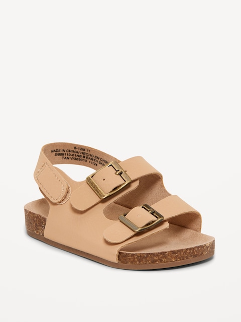 Double-Strap Sandals for Baby - Tan