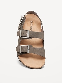 Image number 2 showing, Faux-Leather Double-Strap Sandals for Toddler Boys
