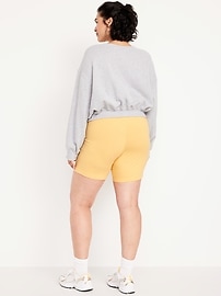 Image number 8 showing, High-Waisted Jersey Biker Shorts -- 6-inch inseam