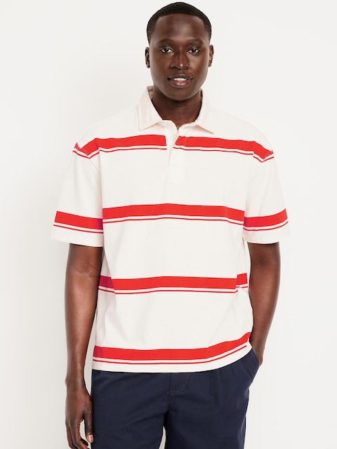 Rugby Stripe Polo - Red Stripe