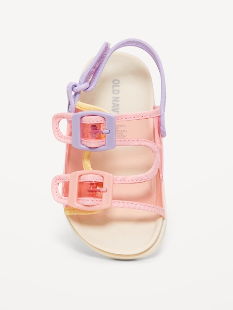 Clear Double-Strap Sandals for Toddler Girls