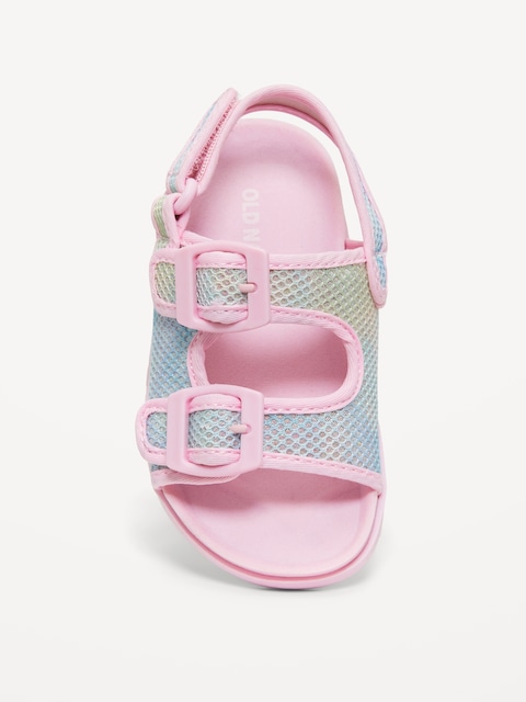 Mesh Double-Strap Sandals for Toddler Girls - Mermaid