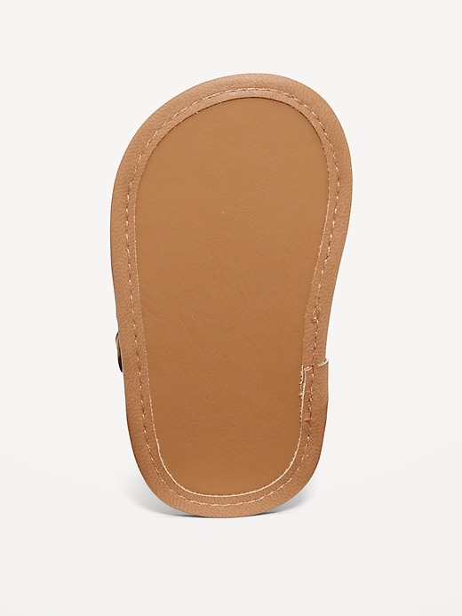 Image number 4 showing, Metallic Faux-Leather Strappy Sandals for Baby