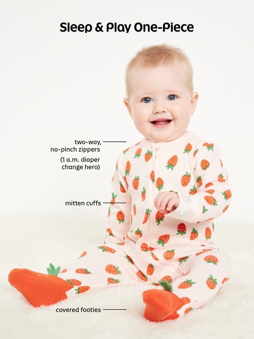 Image number 3 showing, Unisex 2-Way-Zip Sleep & Play Footed One-Piece for Baby