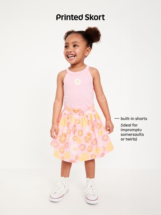 Image number 3 showing, Fitted Halter Graphic Tank and Skort Set for Toddler Girls