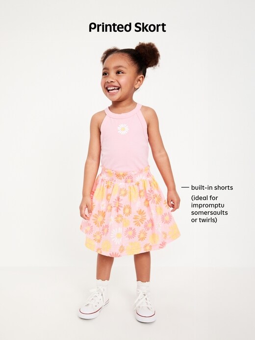 Image number 2 showing, Fitted Halter Graphic Tank and Skort Set for Toddler Girls