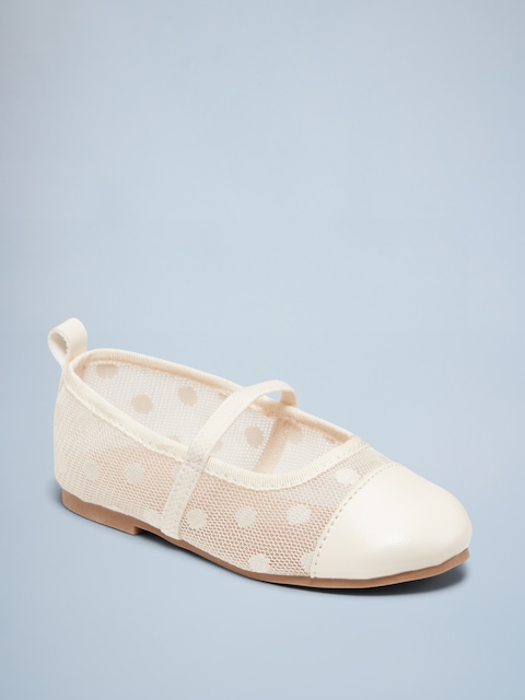 Mesh Ballet Flats for Toddler Girls - Creme