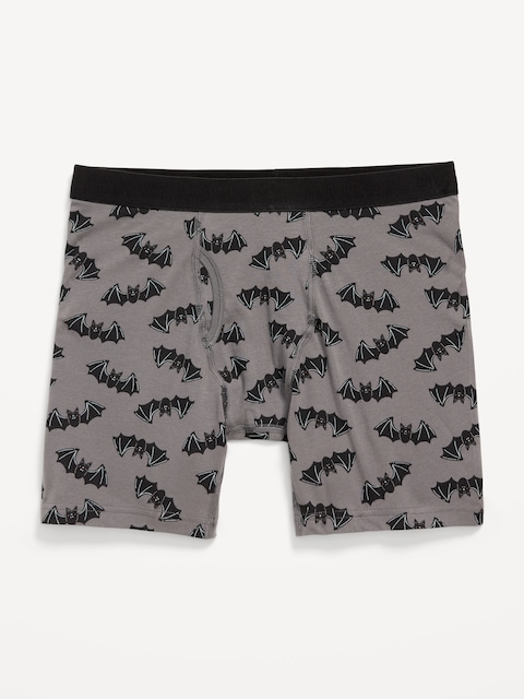 Soft-Washed Boxer Briefs -- 6.25-inch inseam - Bats Black