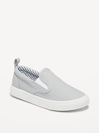 Image number 1 showing, Canvas Slip-On Sneakers for Toddler Boys
